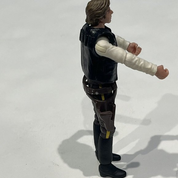 Vintage 2004 Hasbro Star Wars Saga Collection Han Solo Endor Figure Trench Coat - Picture 10 of 16
